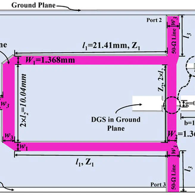 Novel Wilkinson power divider with an isolation resistor on a defected ground structure with improved isolation